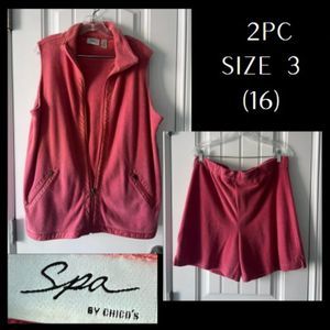 Spa by Chico Terry Cloth Vest and Short set Size 3 (16)
